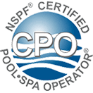 NSPF certified pool spa operator symbol
